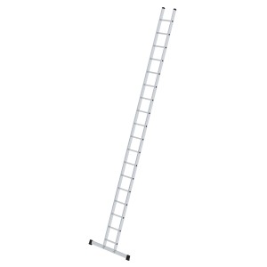 PROREGAL Anlegeleiter mit 18 Sprossen und Traverse für sicheren Stand. Aluminium Leiter.