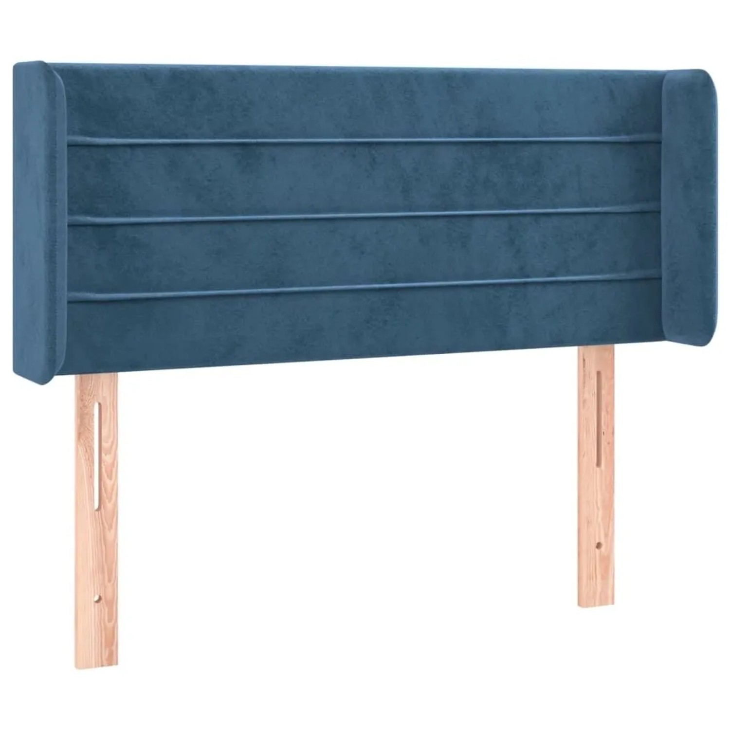 vidaXL Kopfteil mit Ohren Dunkelblau 83x16x78/88 cm Samt 3118942