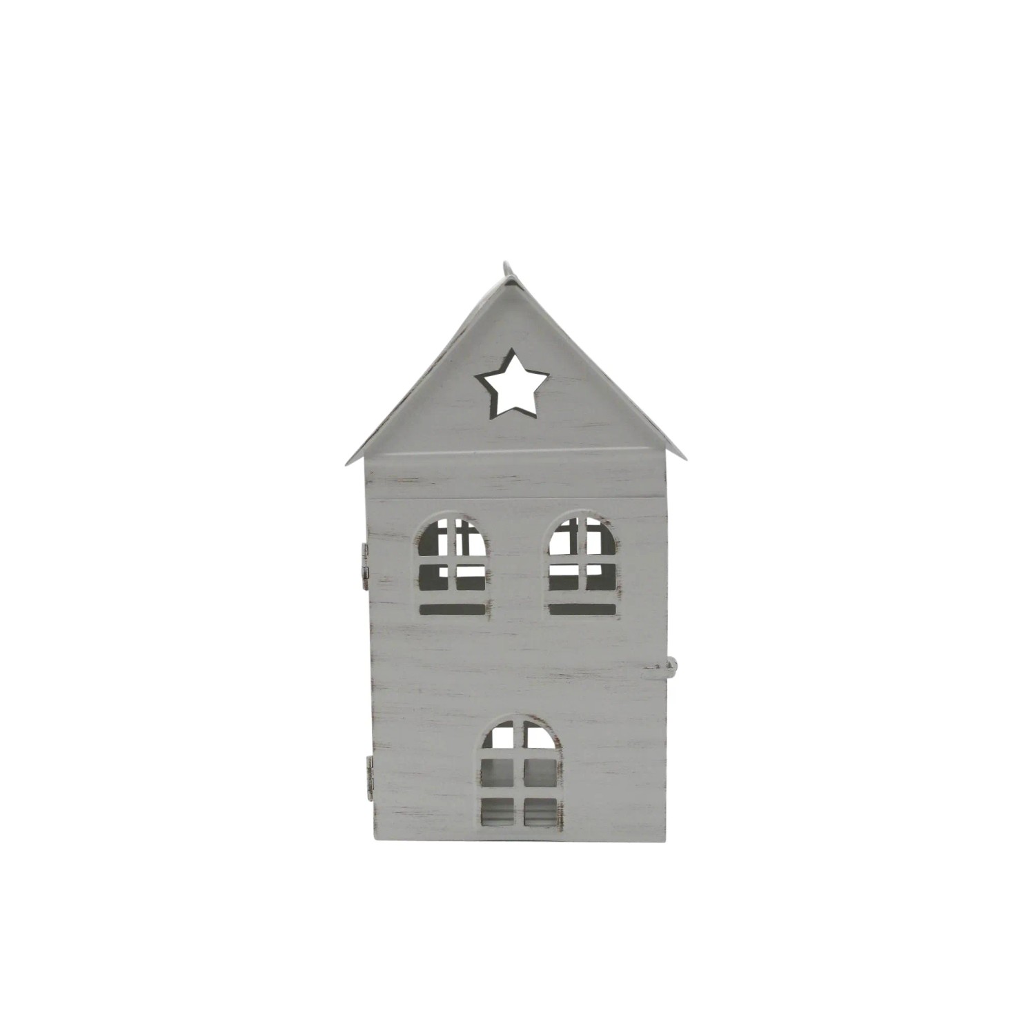 Laterne Haus Graubraun Metall 12 x 10 x 20 cm