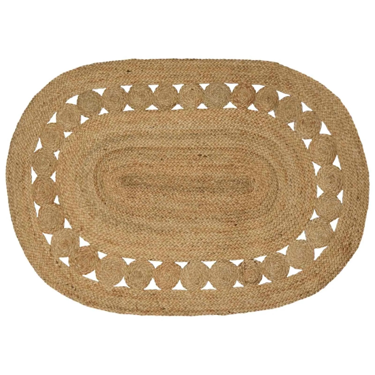 vidaXL Teppich Braun 100 x 152 cm Jute 42010805