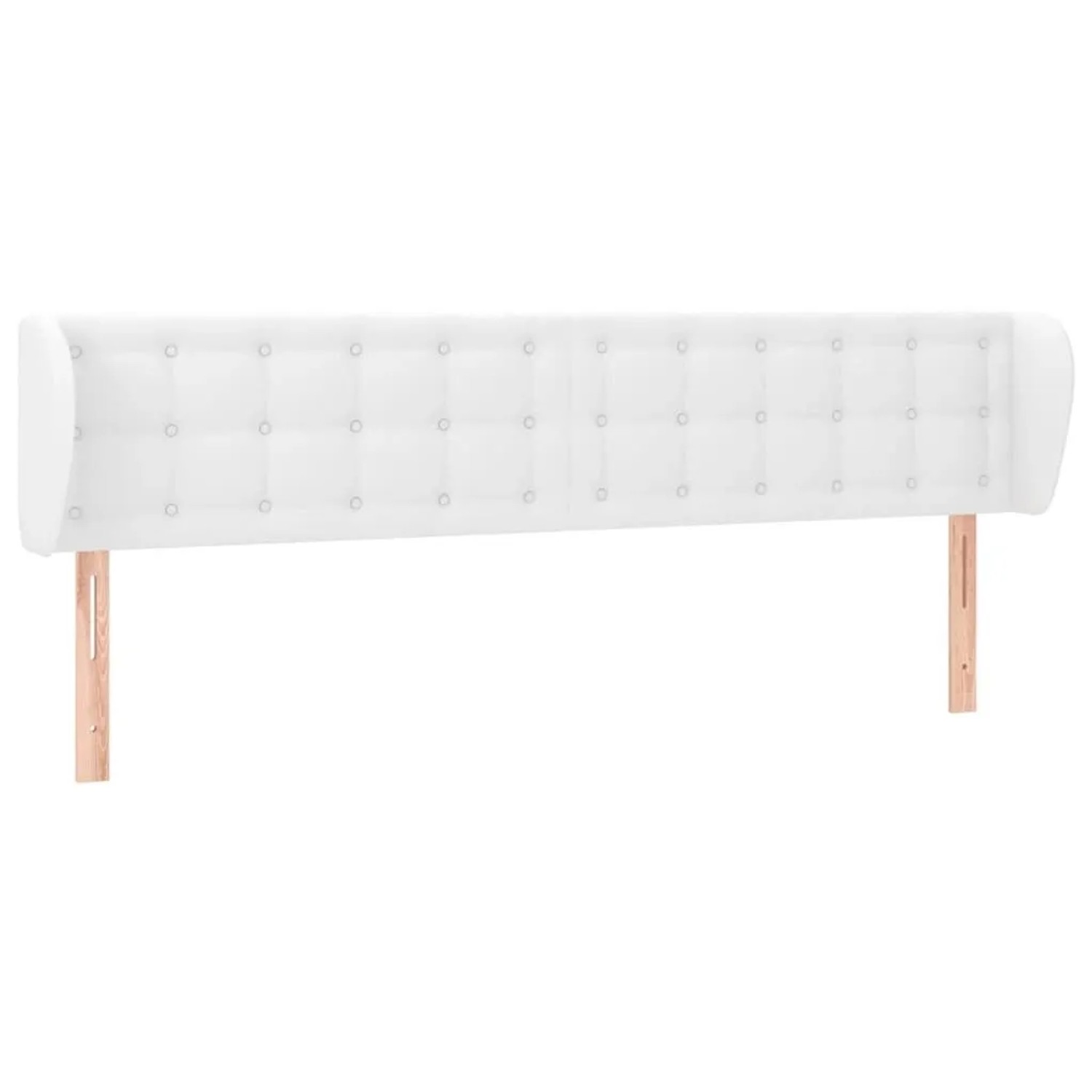 vidaXL Kopfteil mit Ohren Weiß 183x23x78/88 cm Kunstleder 3117247