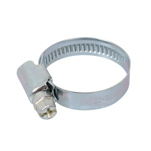 Verzinkte Kirchhoff Schlauchklemme, 9 mm breit, Spannbereich 20-32 mm, 2 Stück.