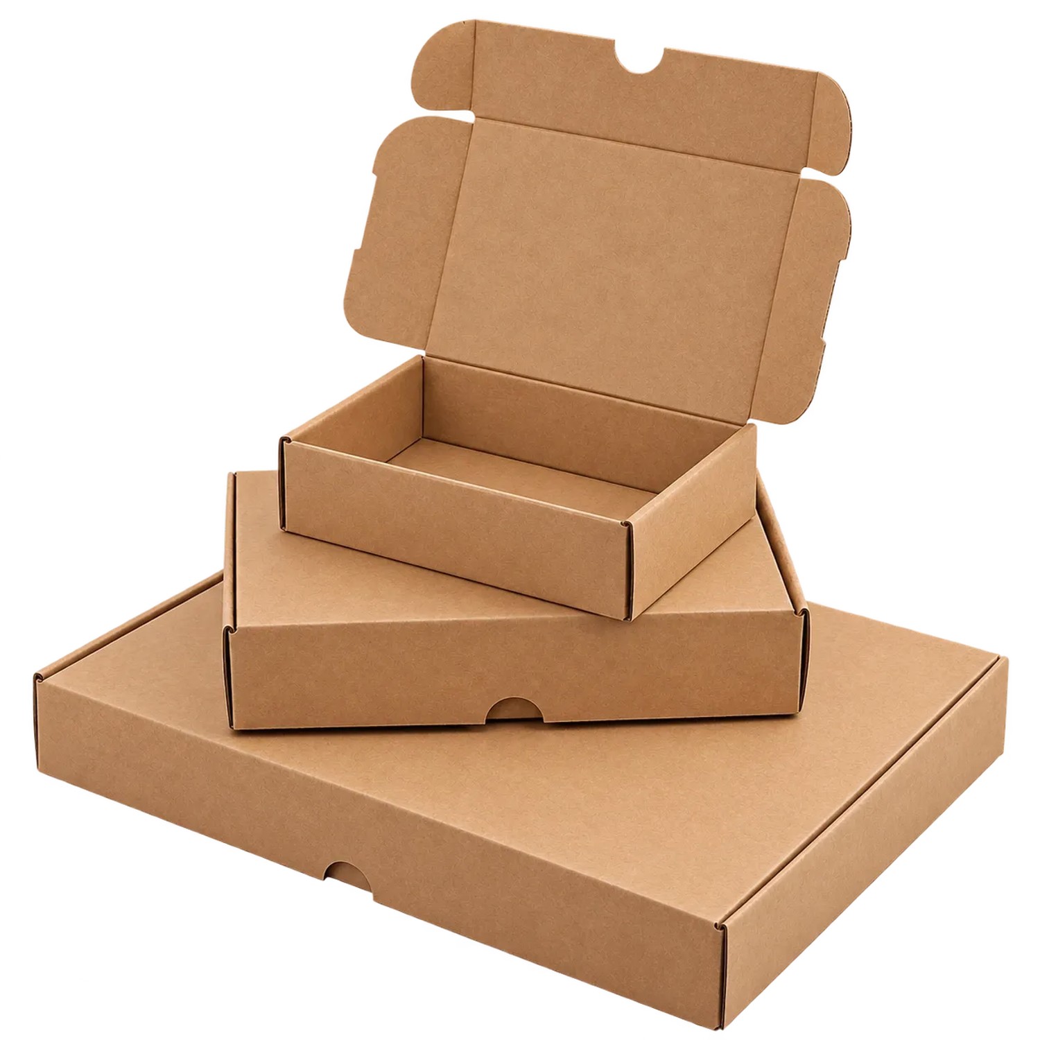 PROREGAL Mega Deal 200x Maxibriefkarton S LxBxH 160x113x42mm mit Fingerlochgriff Portooptimiert Wiederverschließbar Braun Warensendung Versandkarton