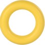 Gelber Jollypaw Ring aus Naturgummi, ein Kauspielzeug für Hunde.