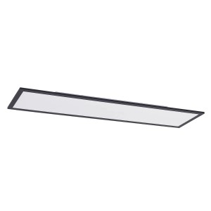 Lindby LED Panel Nelios 9956140 Modern in Schwarz aus Aluminium 1-flammig Wohnzimmerleuchte