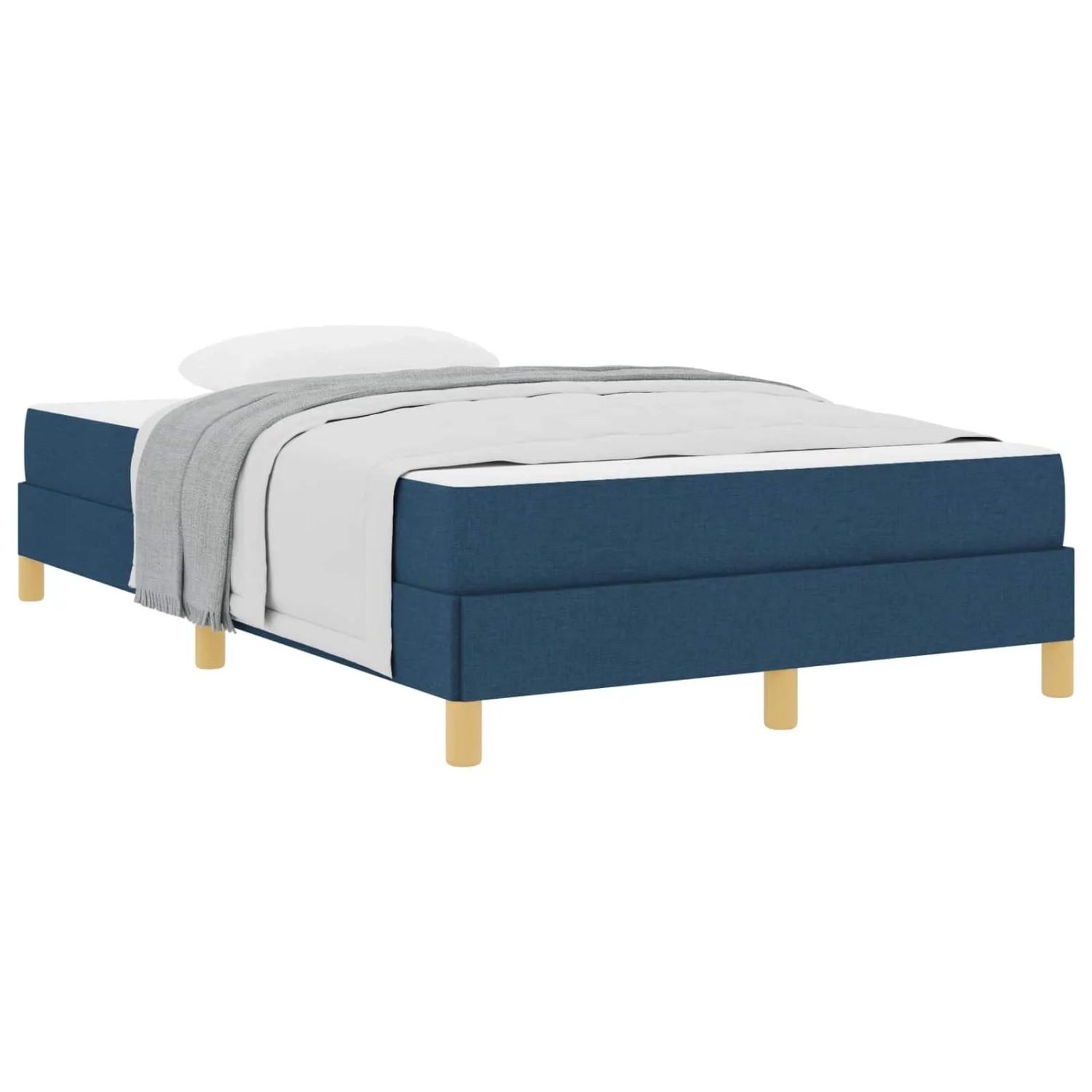 Thumbnail - vidaXL Boxspringbett mit Matratze Blau 120 x 190 cm Stoff 3398555