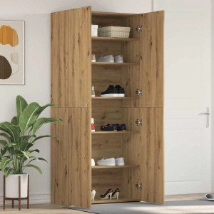 vidaXL Schuhschrank mit Regal Braun 80 x 35,5 x 180 cm Holzwerkstoff 3333844