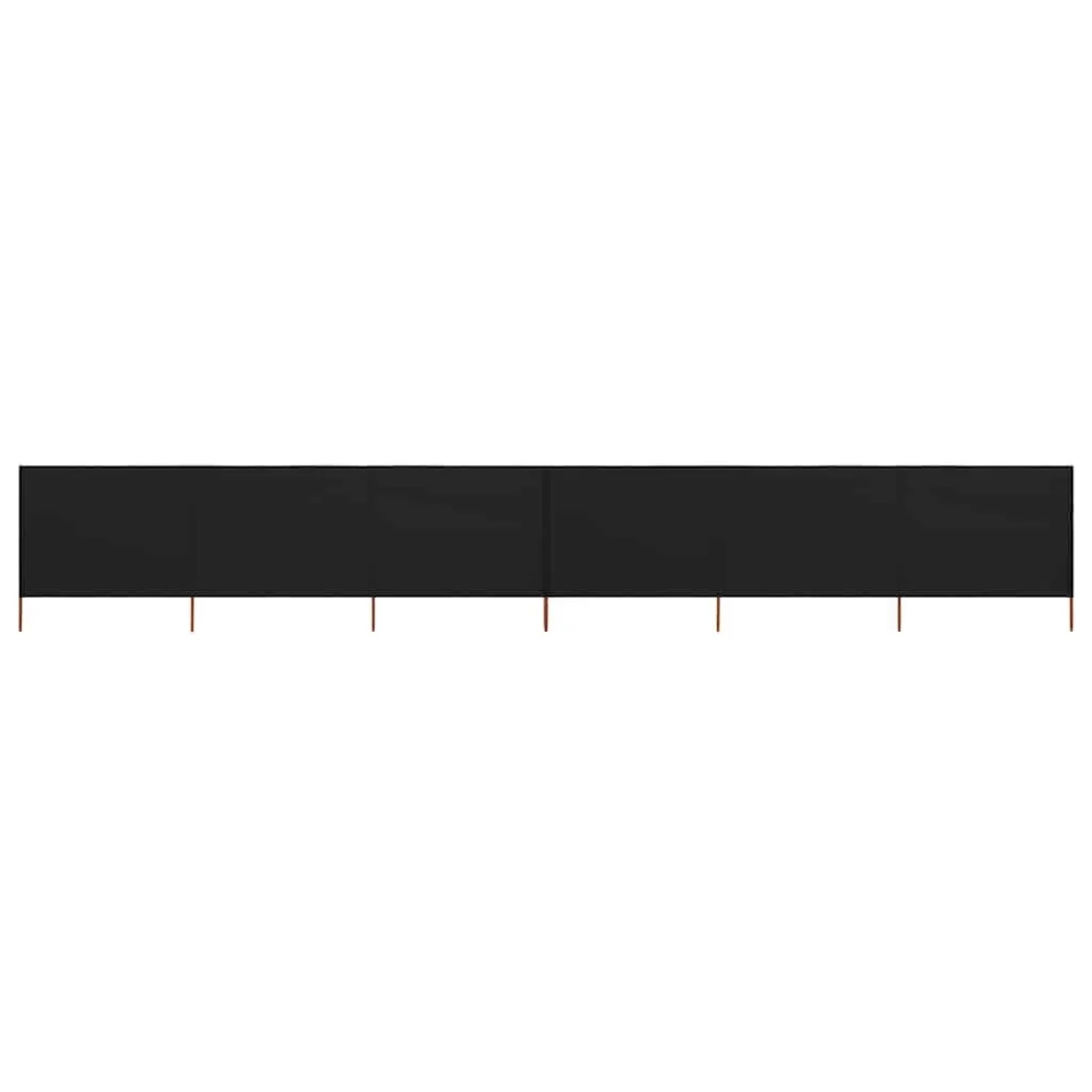 vidaXL 6 Teiliges Windschutzgewebe 800 x 160 cm Schwarz 47184