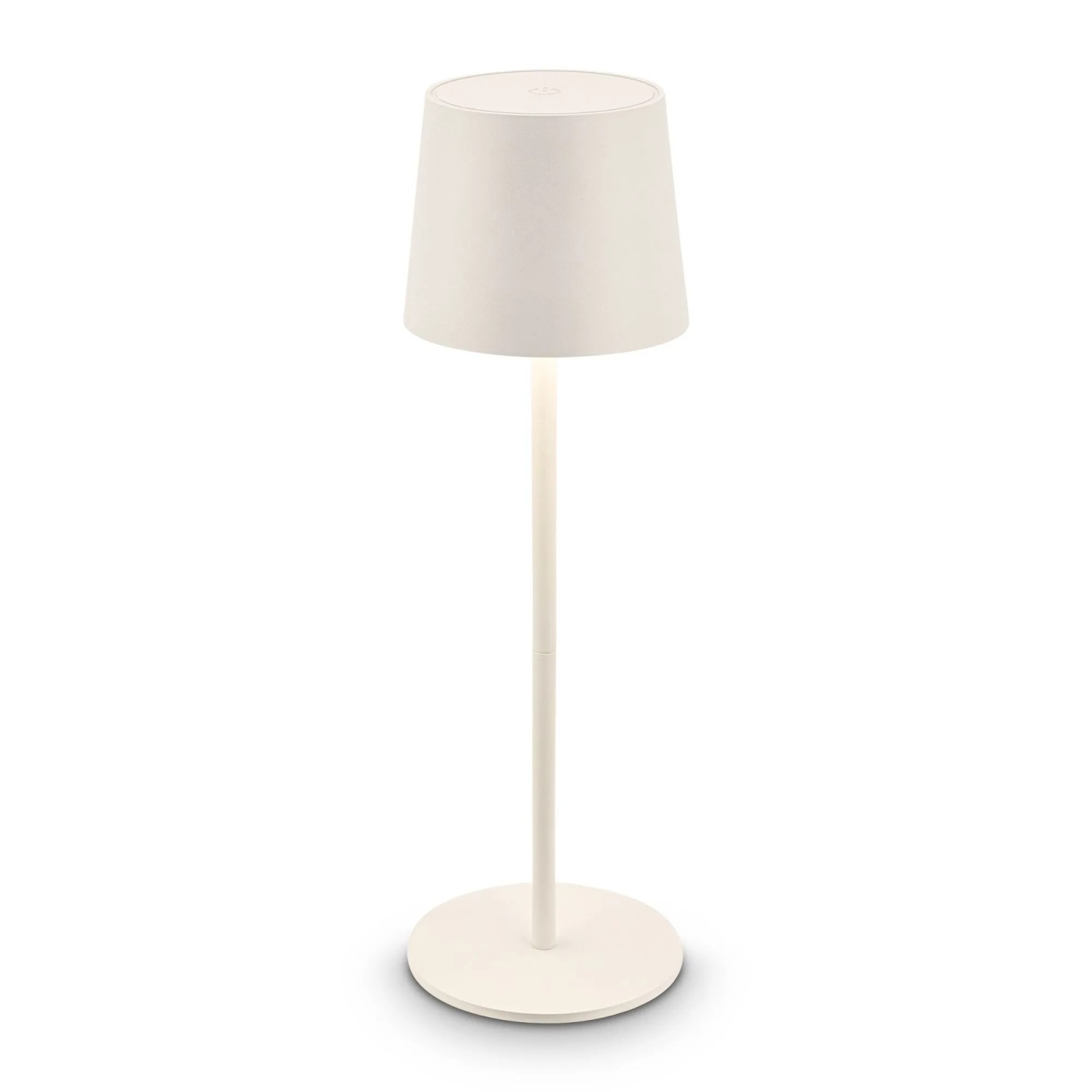 Brilo Akku-LED-Tischleuchte Bota Altweiß Ø 11 cm