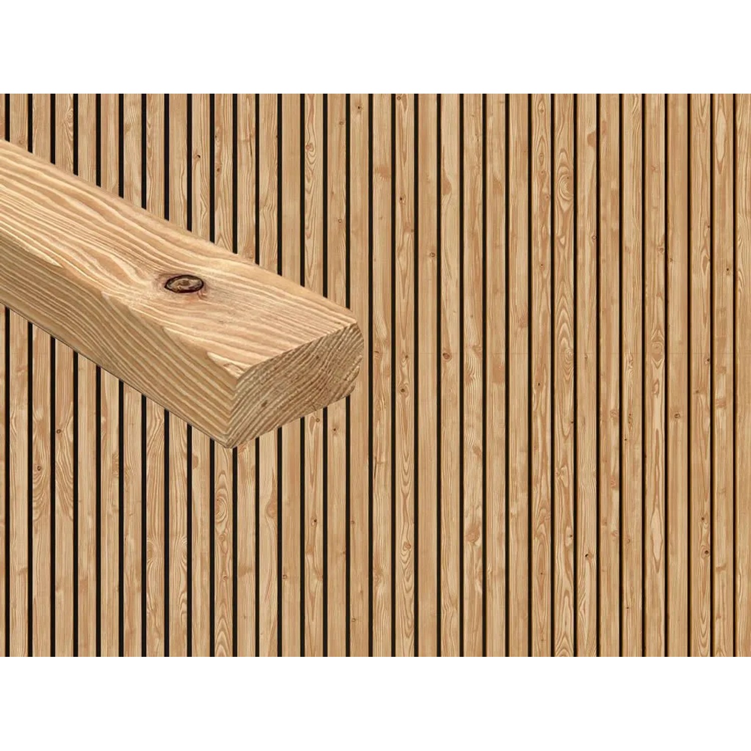 Woodtex Fassadenverkleidung Kanadische Lärche Rhombusprofil 20 mm Stark 4,5 cm Breit 305 cm Lang Inhalt 3,05