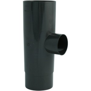 Marley Rohrabzweig 87 Grad DN 75/53 in Anthrazit für Kunststoff-Dachrinnen.