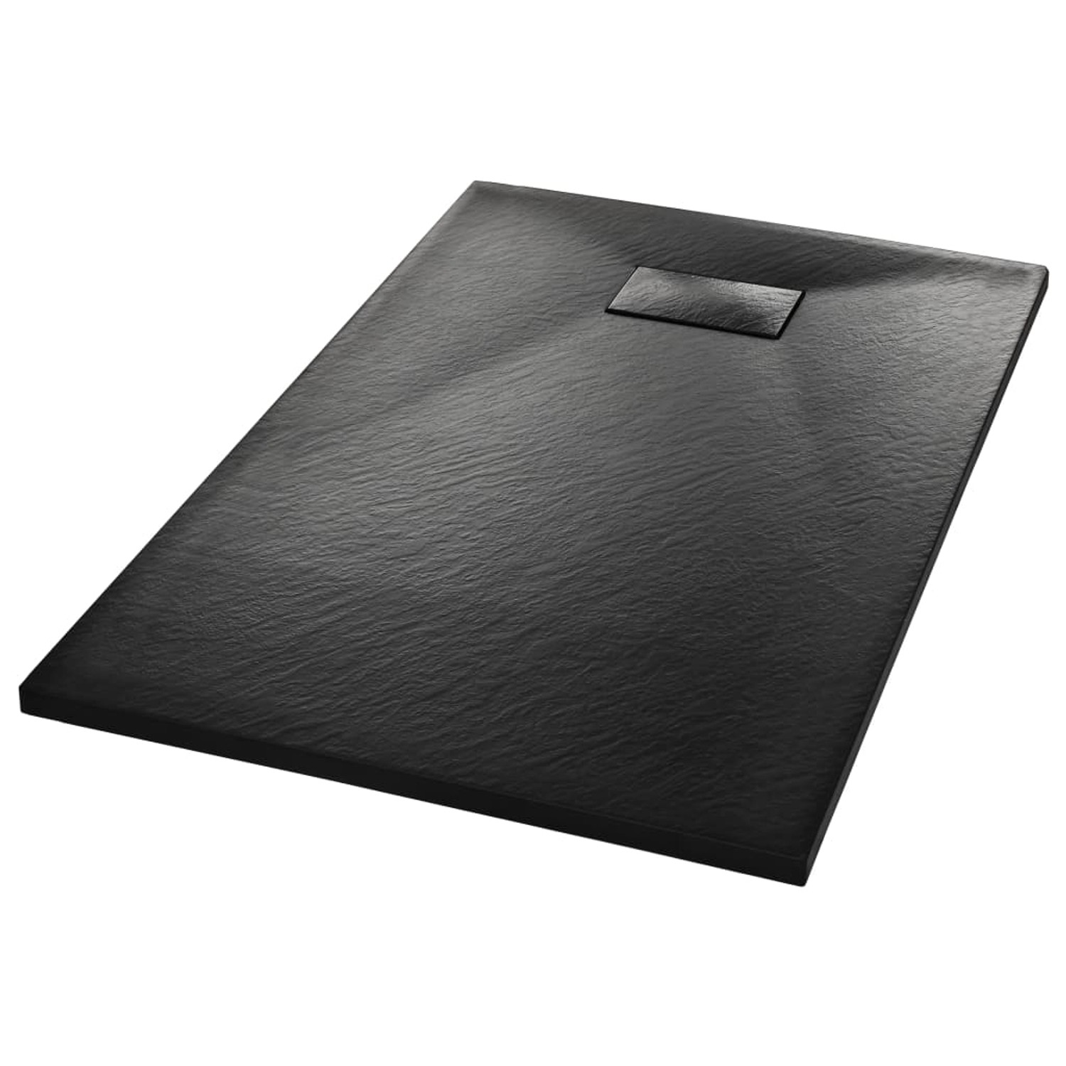 vidaXL Duschwanne SMC Schwarz 100x80 cm 144781