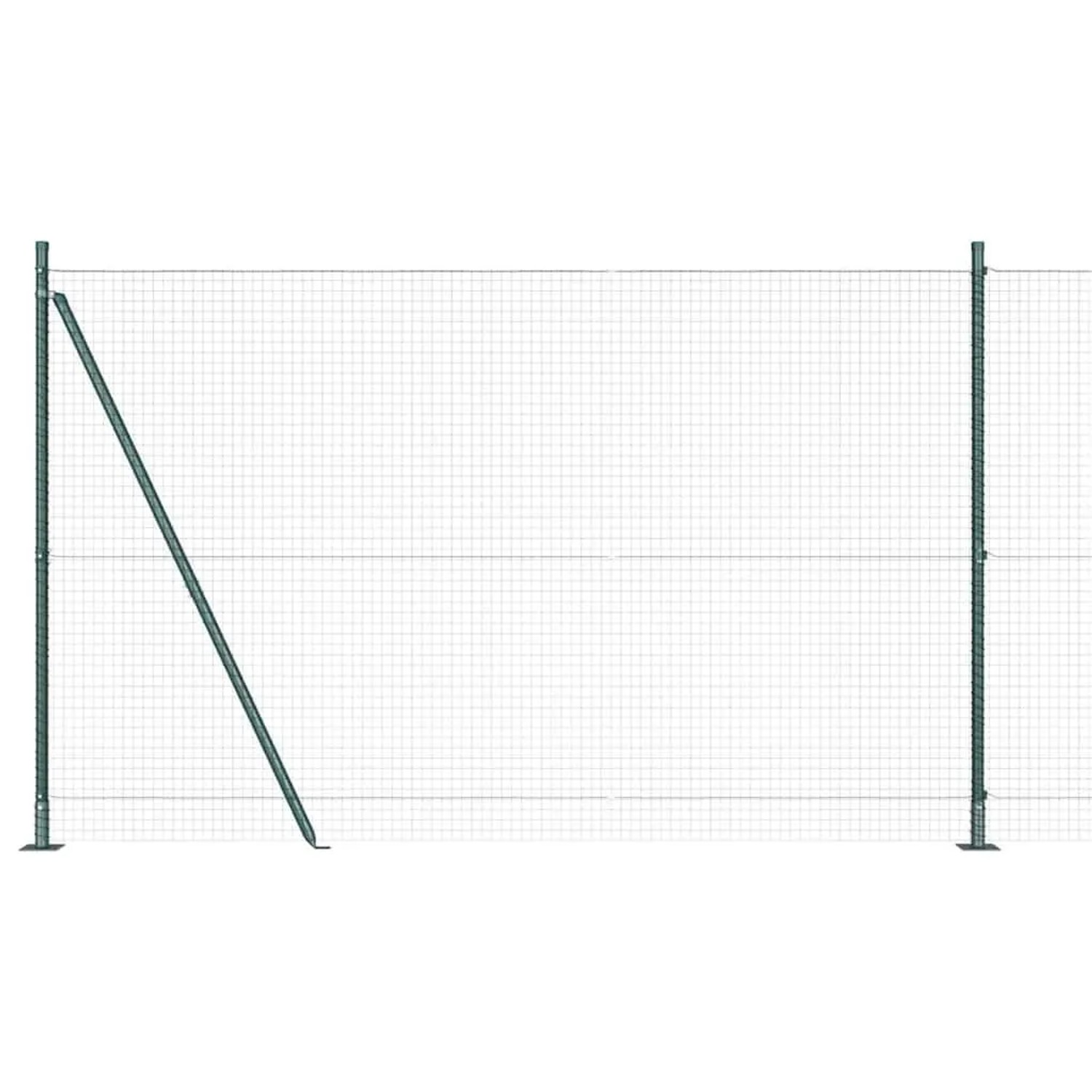 vidaXL Zaunpfosten Grün 10 x 1,6 m 25 x 25 mm Maschenweite 3352418 günstig online kaufen