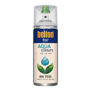 Belton Free AQUA Buntlack Spray, RAL 7035 Lichtgrau, matt, 400ml Dose.