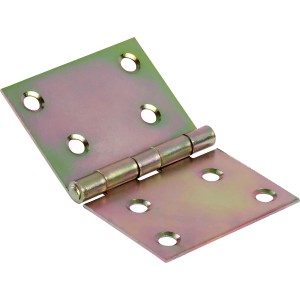 Gelb verzinktes Breit-Scharnier, 120x80 mm, für bewegliche Verbindungen.