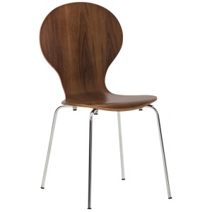 DELUKE Besucherstuhl ATHENS Holz Walnuss 43x45x86cm Konferenzstuhl Wartezimmerstuhl Bürostuhl