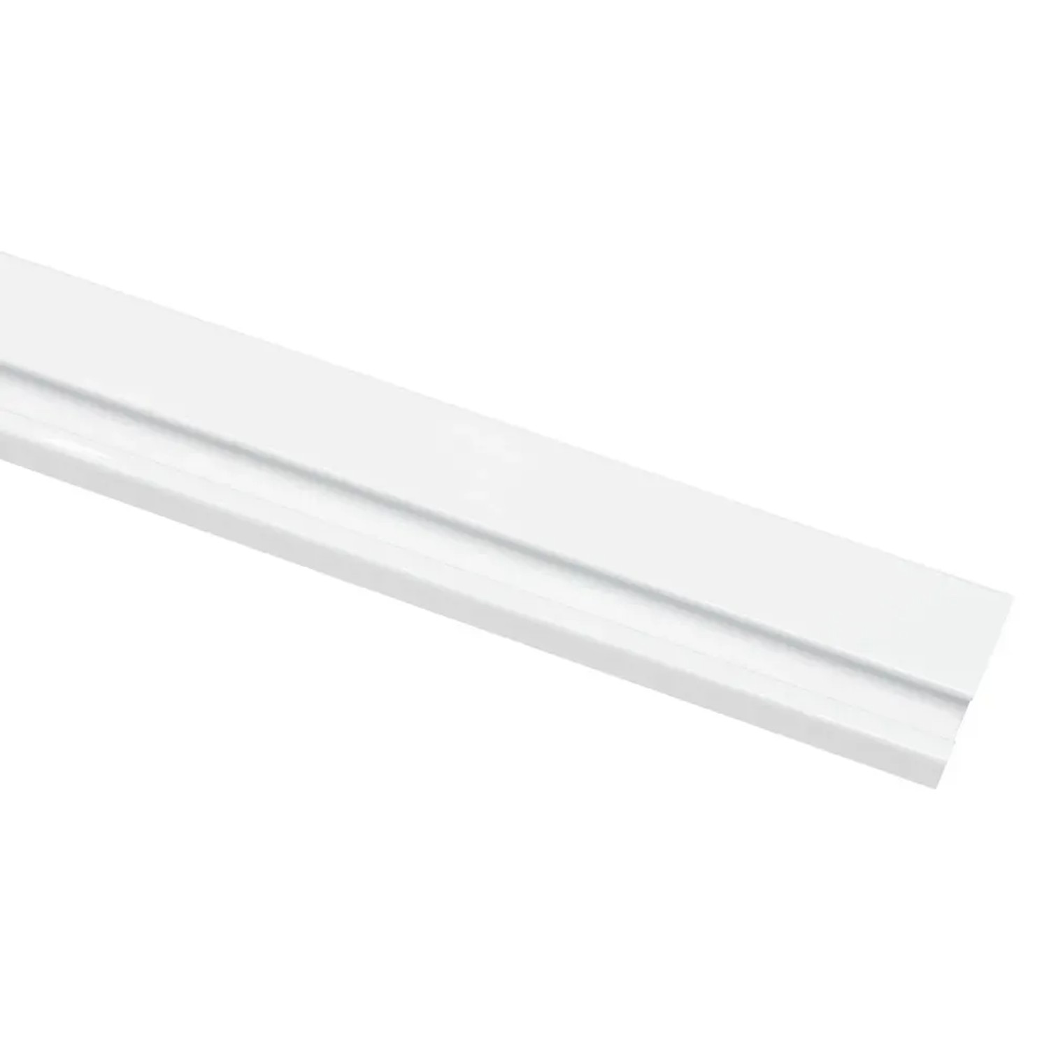 Weiße Gardinia Aluminium Vorhangschiene, 1-läufig, 150 cm lang.