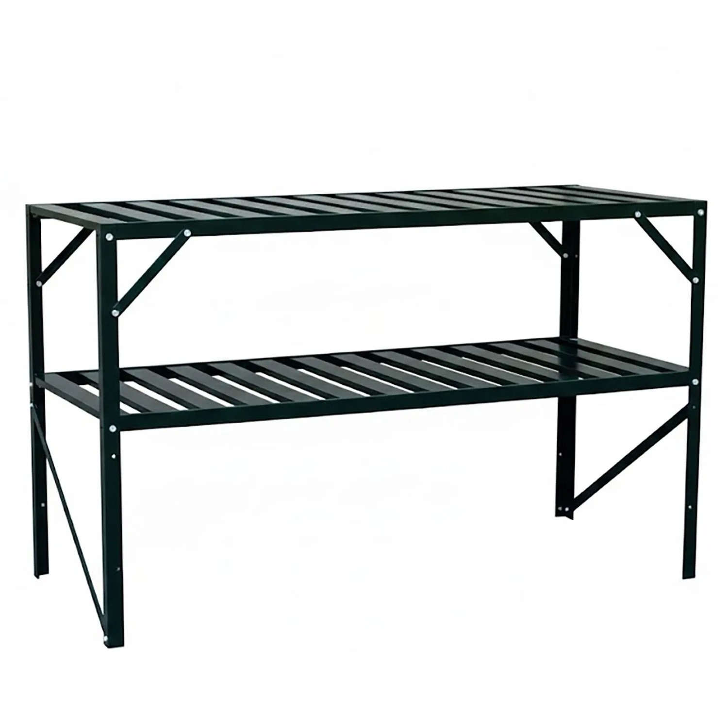Halls Tisch Standalone 2 Sektionen Alu 121 cm x 52 cm Schwarz