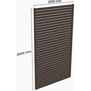 Holzbrüder Carport Seitenwand Ralf, Fichte graubraun, 350x200cm, Zubehör für Carports.