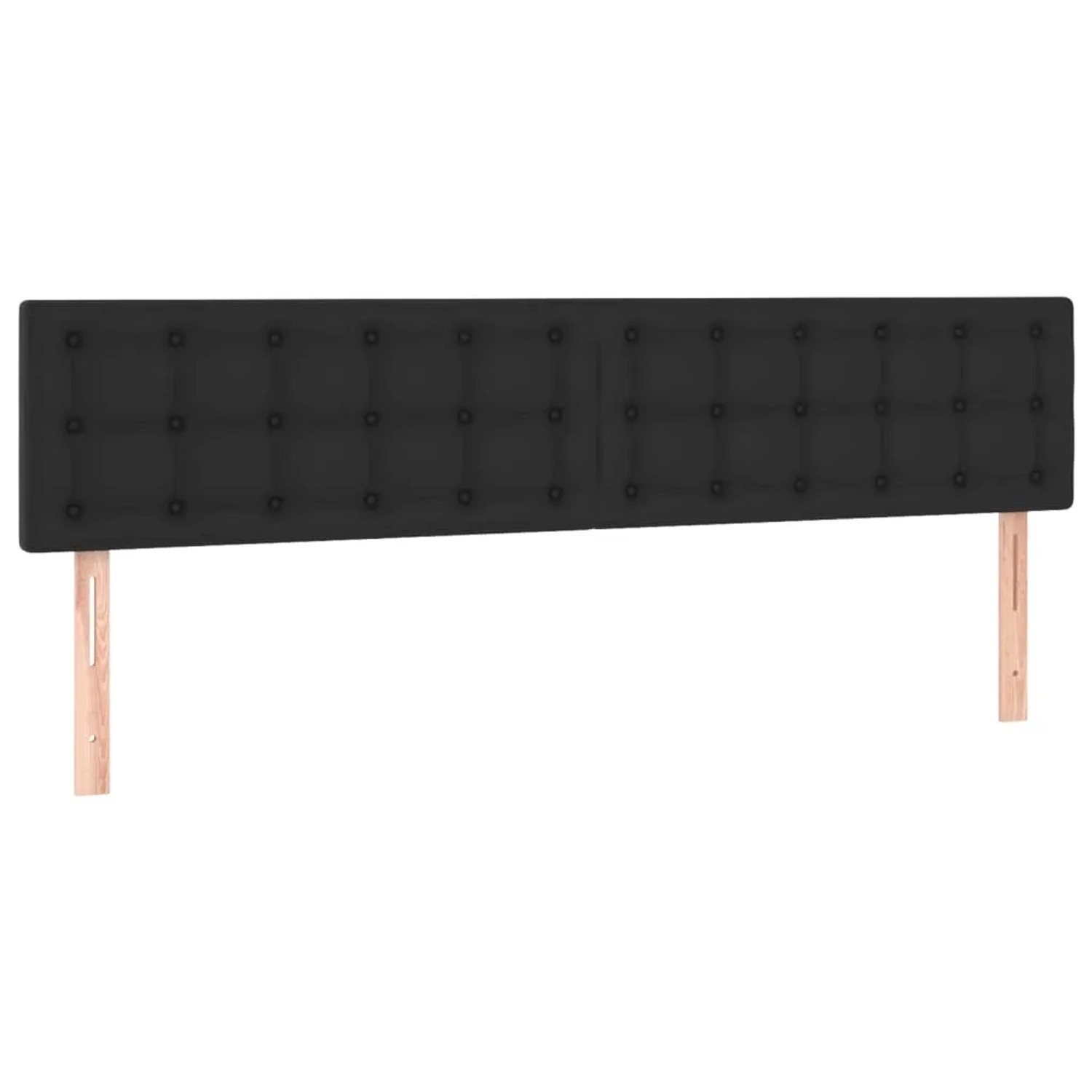 vidaXL LED Kopfteil Schwarz 160x5x78/88 cm Kunstleder 3121708