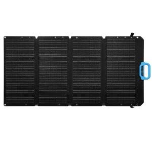 Faltbares 100W Solarpanel mit LCD-Display für Camping & Vanlife.