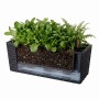 Relaxdays Balkonkasten Polypropylen Metall Schwarz mit Halterung Füllstandsanzeige 19 cm x 50 cm x 19 cm_3