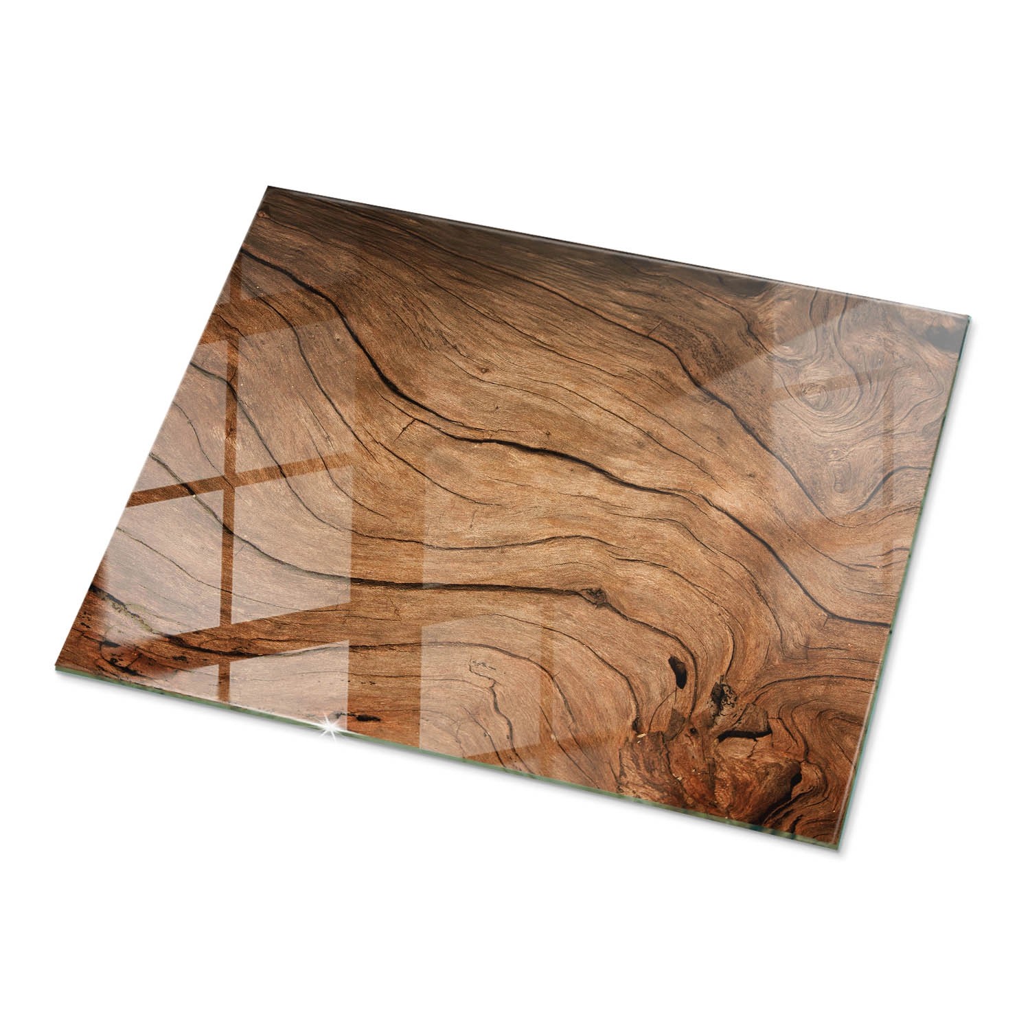 Tulup Tischplatte Natürliches Holzmuster Couchtisch Platte 80x60 cm Braun T günstig online kaufen