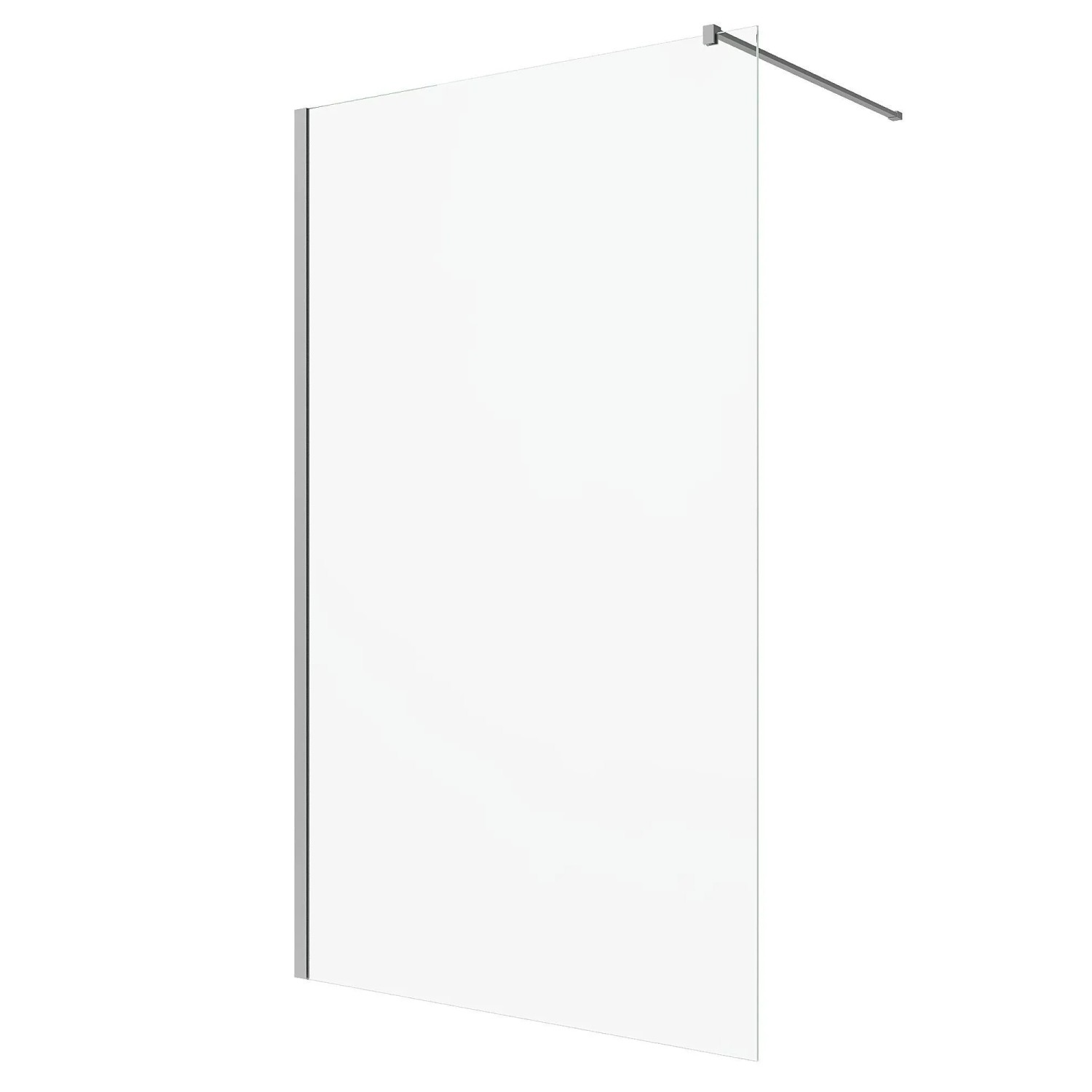 Aquabatos Klarglas Duschwand Walk In Dusche 8mm Nano Einscheibensicherheitsglas Chromoptik Rahmenlos Duschabtrennung Duschkabine 100 x 200 cm
