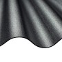Schwarze PVC-Wellplatte Sinus 76/18, 80x120 cm, Stärke 1,2 mm, für Kunststoffbedachung.