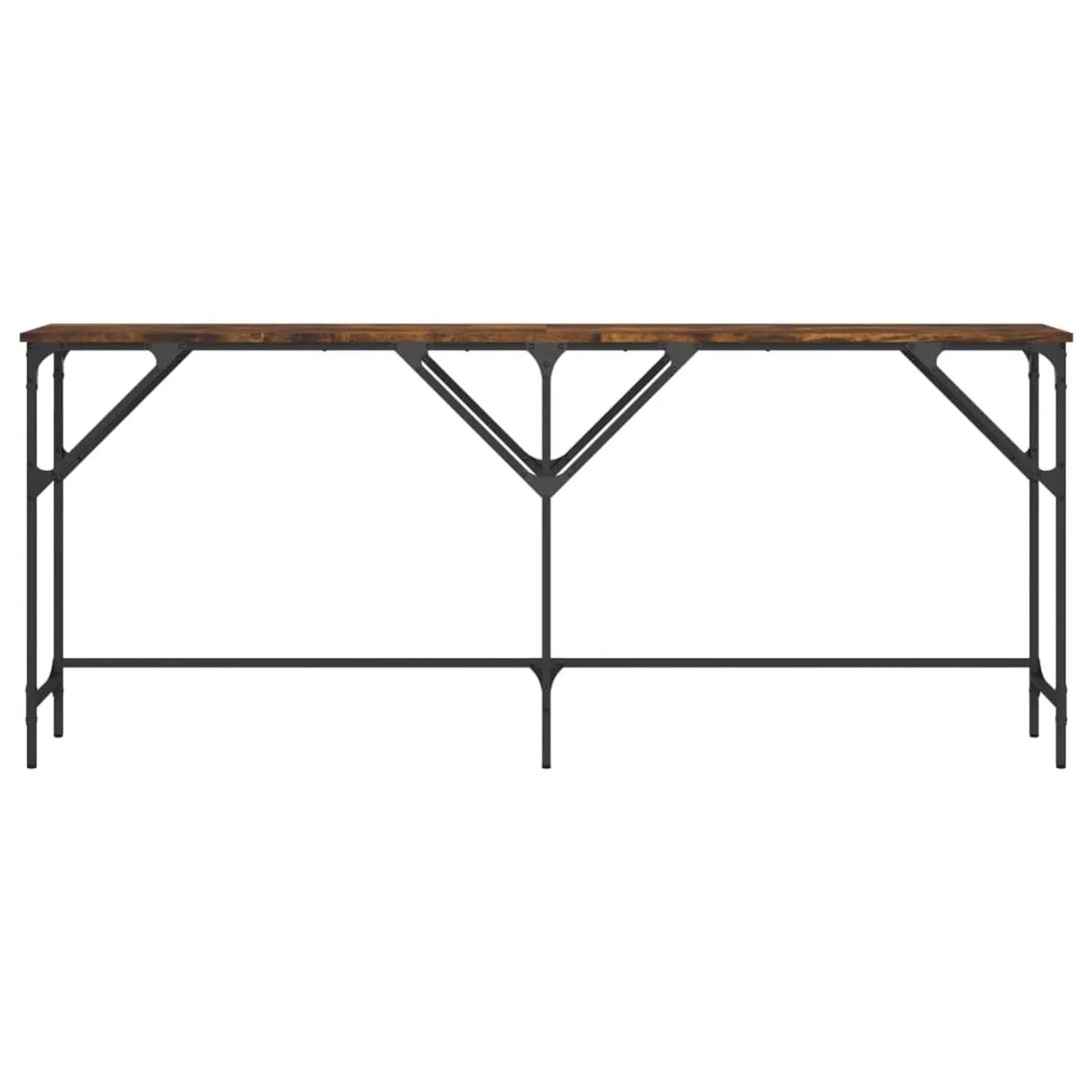 vidaXL Konsolentisch Räuchereiche 180x29x75 cm Holzwerkstoff 837764_4