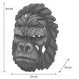 Dekorativer Gorilla Schädel (H41) zur Wandmontage, 34cm hoch, aus Polyresin.