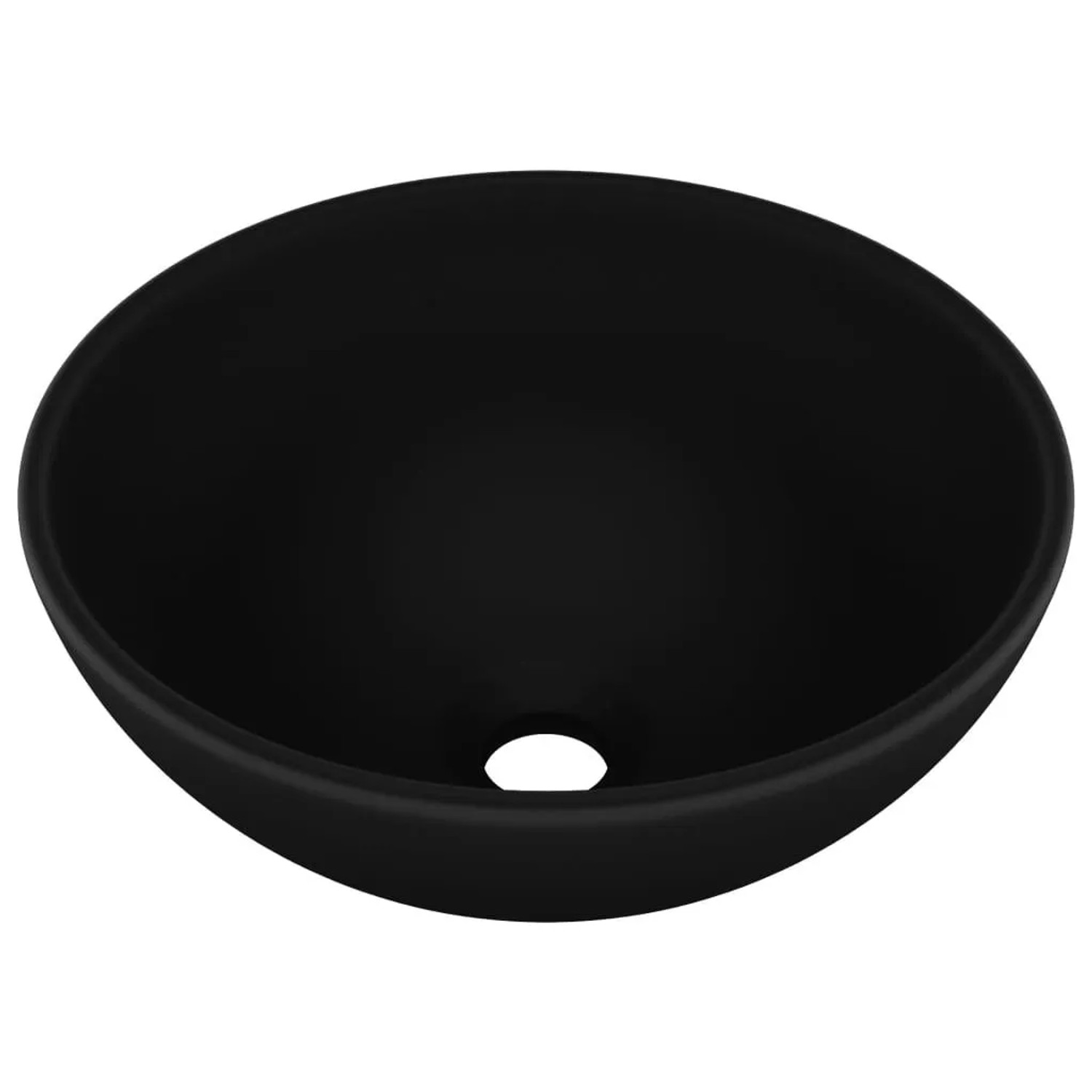 vidaXL Luxus-Waschbecken Rund Matt Schwarz 32,5x14 cm Keramik 146975 günstig online kaufen