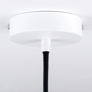 Weißer Orion Lightstyle Deckenbaldachin (Ø 100 mm) für Lampen und Leuchten.