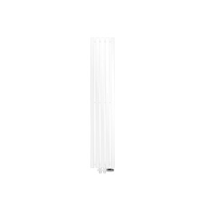 Weißer LuxeBath Design Paneelheizkörper Stella, 260x1400 mm mit Thermostat für Bodenmontage.