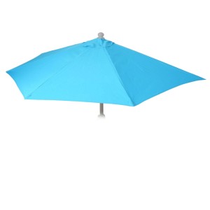 Türkiser, halbrunder Sonnenschirm Bezug Lorca, 270 cm Spannweite, aus Polyester. UV-Schutz 50+.