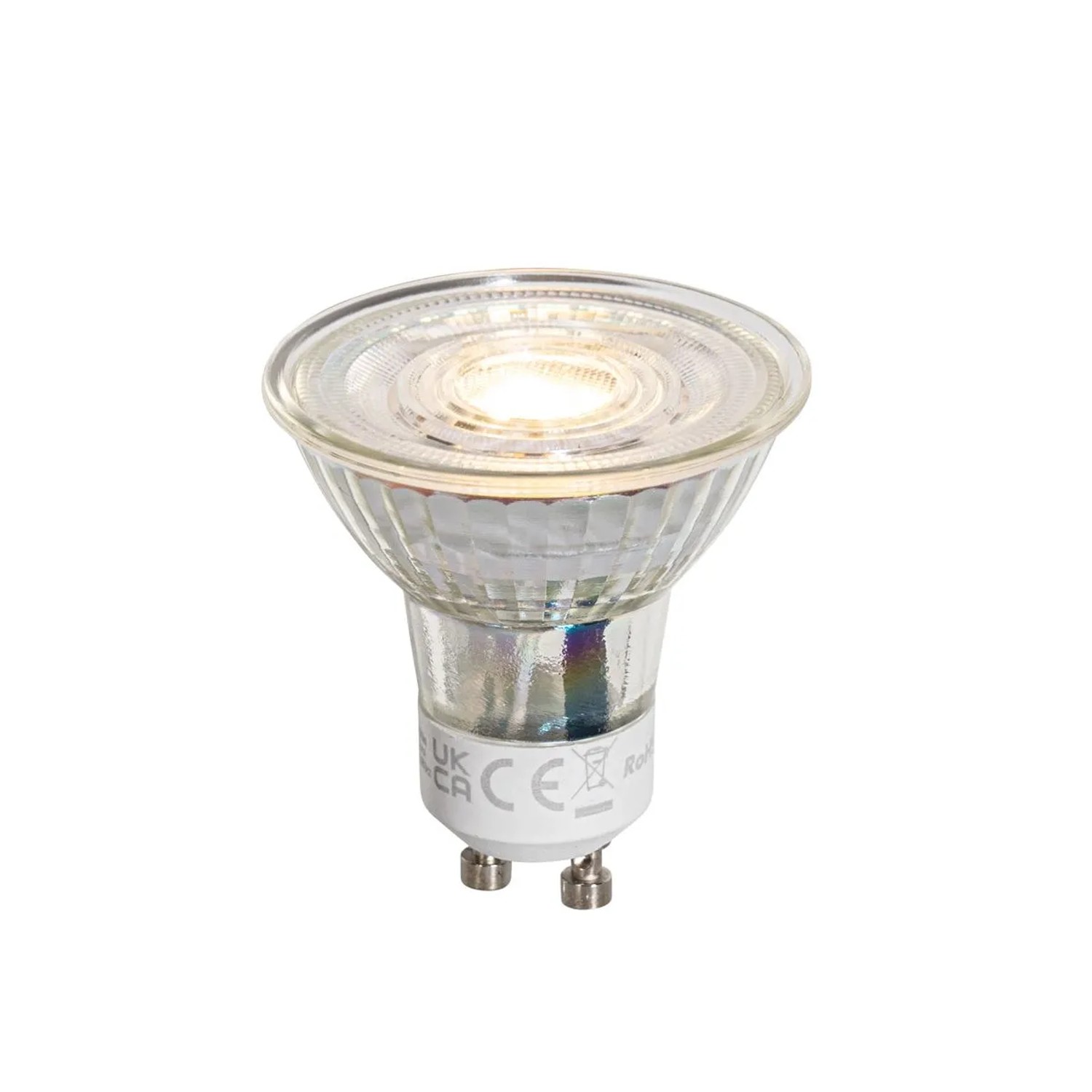 LUEDD GU10 50mm Dimmbare LED Glühbirne Klar 4,9W 500,m 2700K