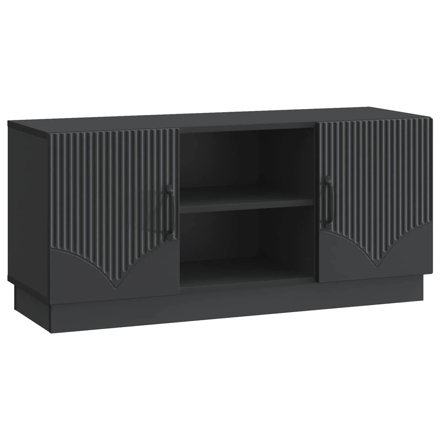 vidaXL TV-Schränk Schwarz 102 x 34,5 x 47 cm Holzwerkstoff 895386
