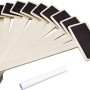 Set aus 10 Holz-Pflanzsteckern mit Kreidetafel zum Beschriften und einer Kreide.