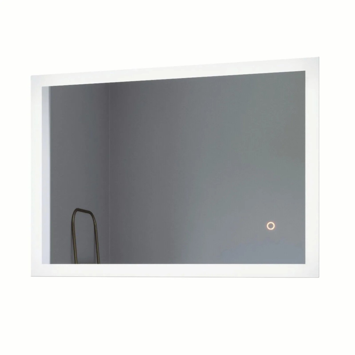 Aquabatos Rechteckige Spiegel 80 x 60 cm Badspiegel mit Beleuchtung LED Wandspiegel mit Antibeschlag Funktion Dimmbar Lichtspiegel Kaltweiße 6400K