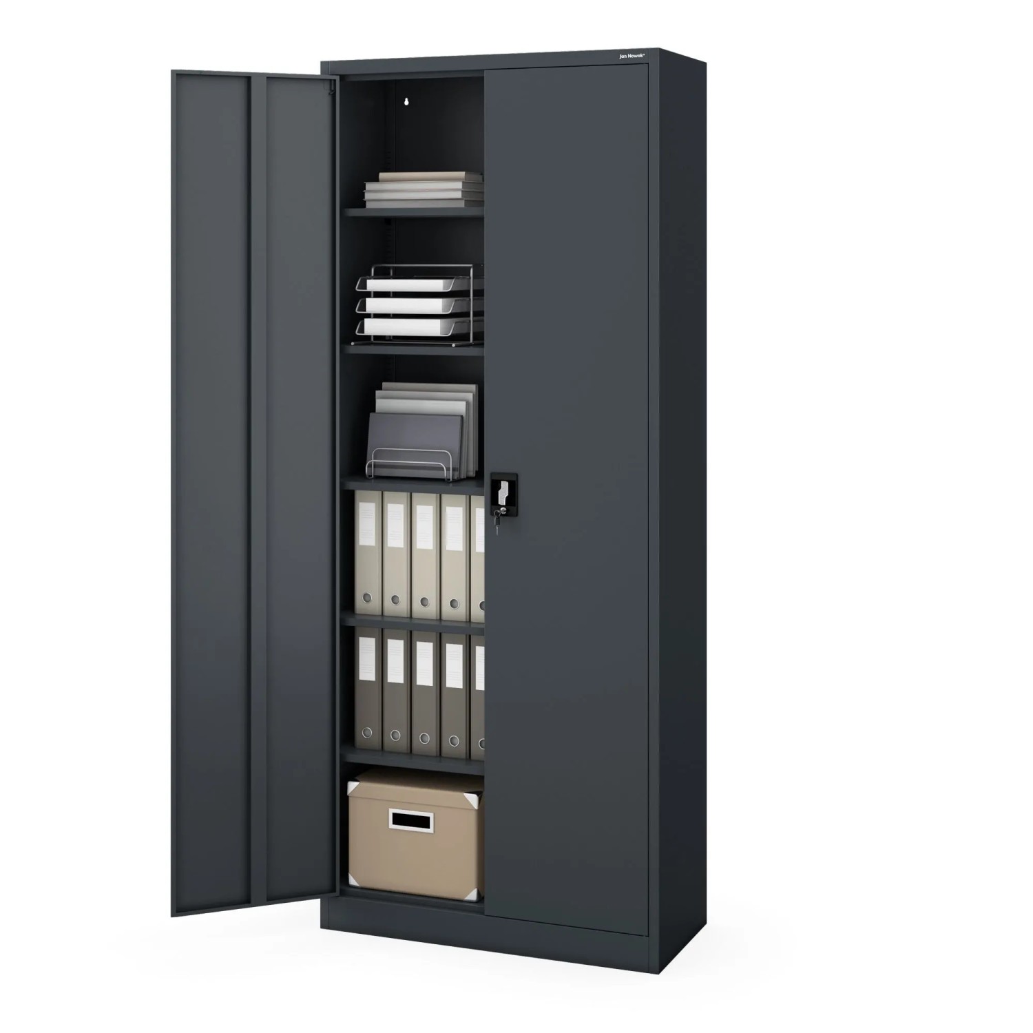 Jan Nowak Metallschrank für Büro und Werkstatt JAN H2200 220 x 90 x 40 cm Anthrazit_4