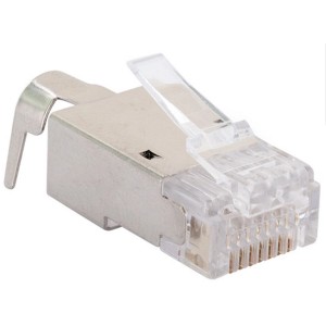 Schwaiger CAT 6A/CAT 7 Netzwerkstecker, Metallgehäuse mit transparentem Rasthebel, Zubehör für Computer.
