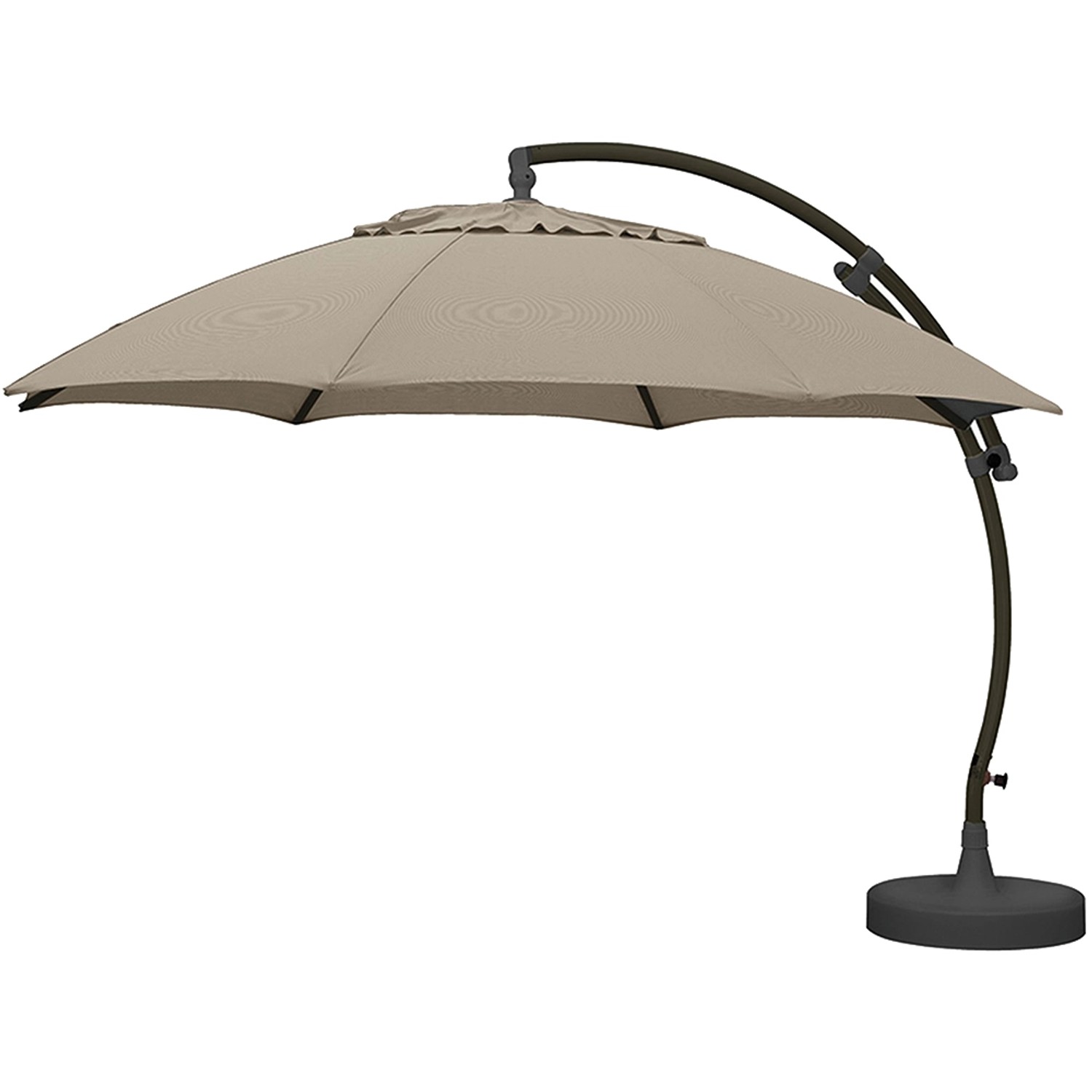 Sun Garden Ampelschirm Easy Sun KD Ø 375 cm Anthrazit Taupe