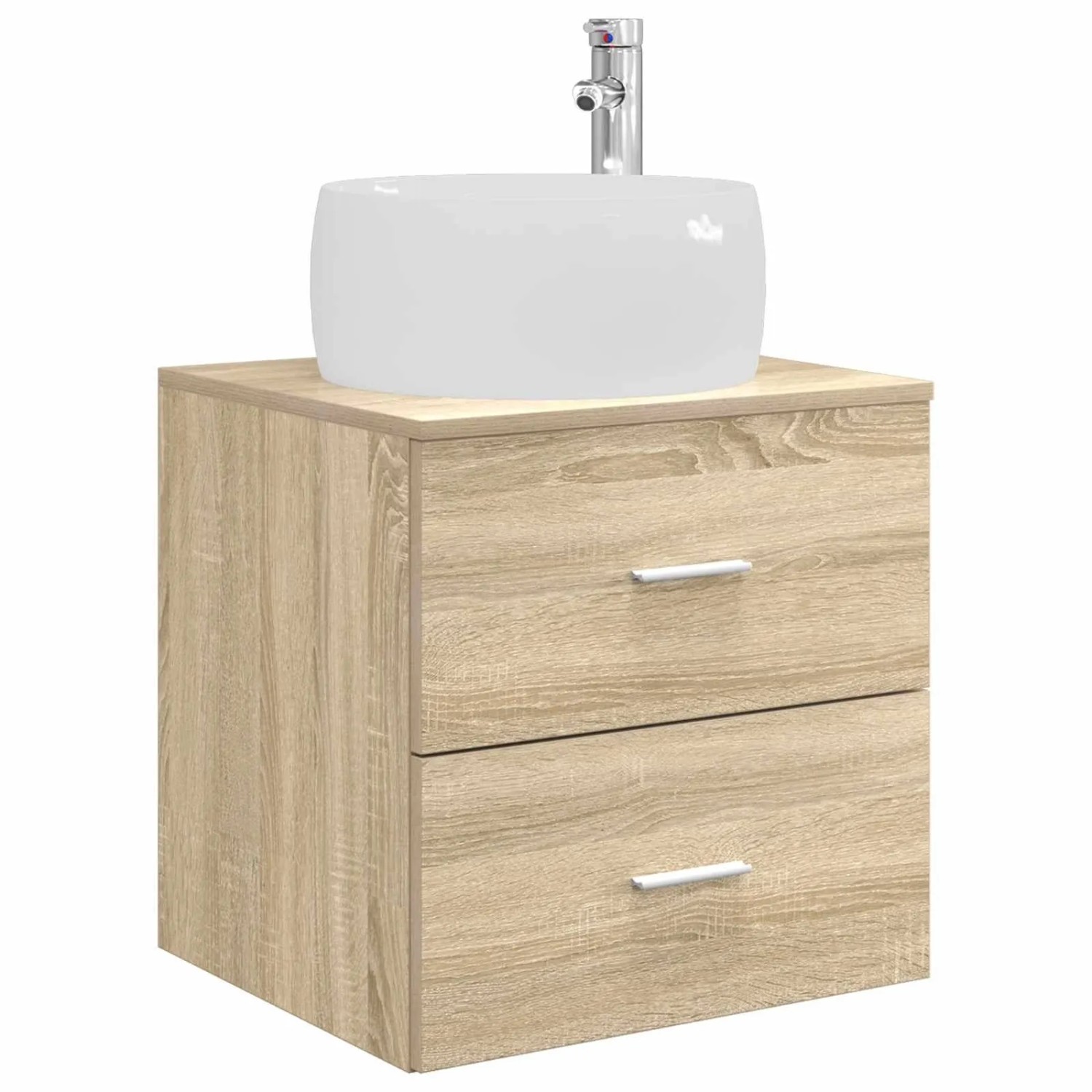 vidaXL Wandmontierte Waschtisch Sonoma-Eiche 49,5 x 44,5 x 66 cm 890312