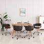 vidaXL Drehbare Esszimmerstühle 6 Stk Grau Stoff 3054886_2