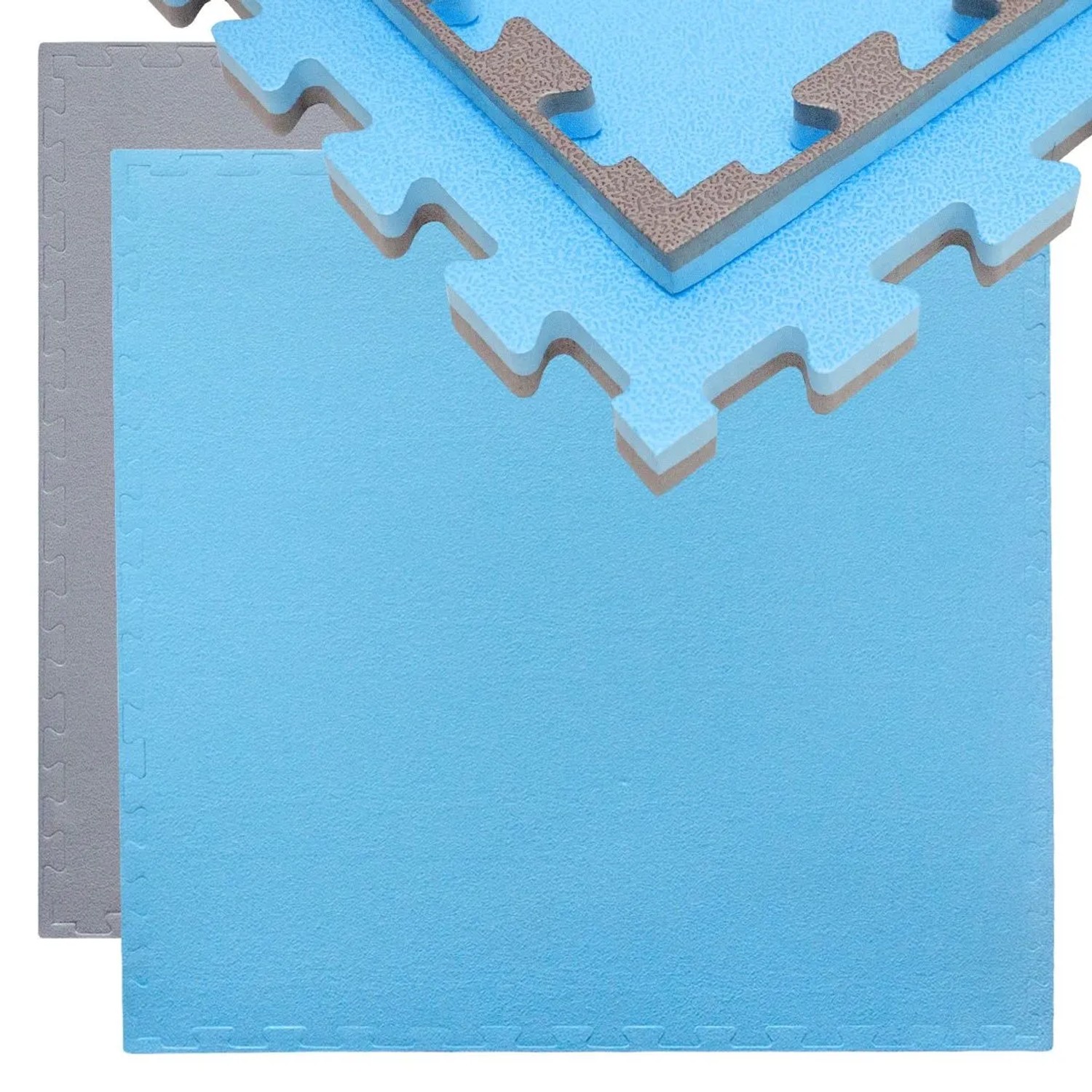 eyepower Trainingsmatte mit Rand 90 x 90 x 2 cm Blau