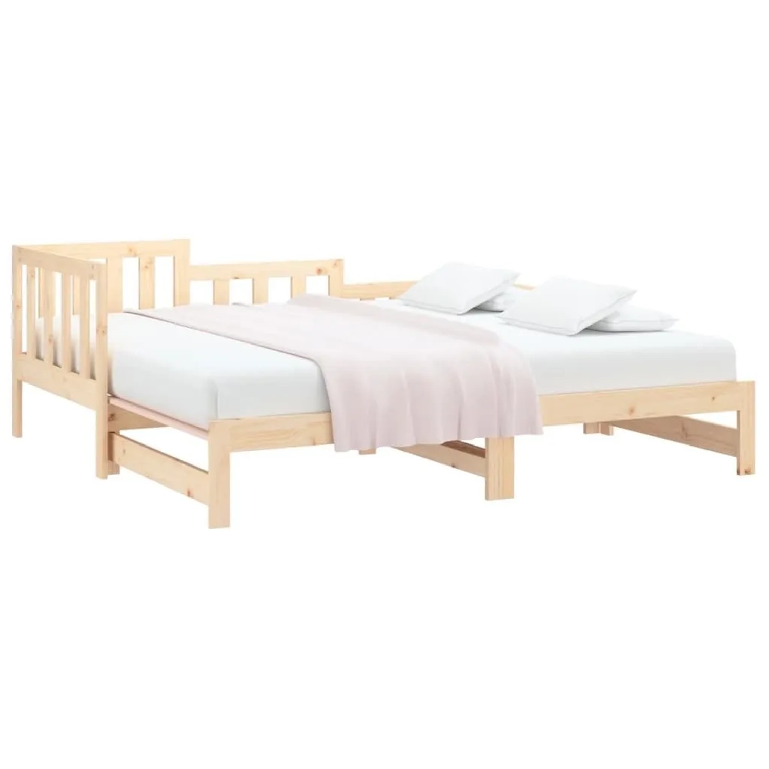 vidaXL Tagesbett Ausziehbar 2x 90x190 cm Massivholz Kiefer 820746 günstig online kaufen
