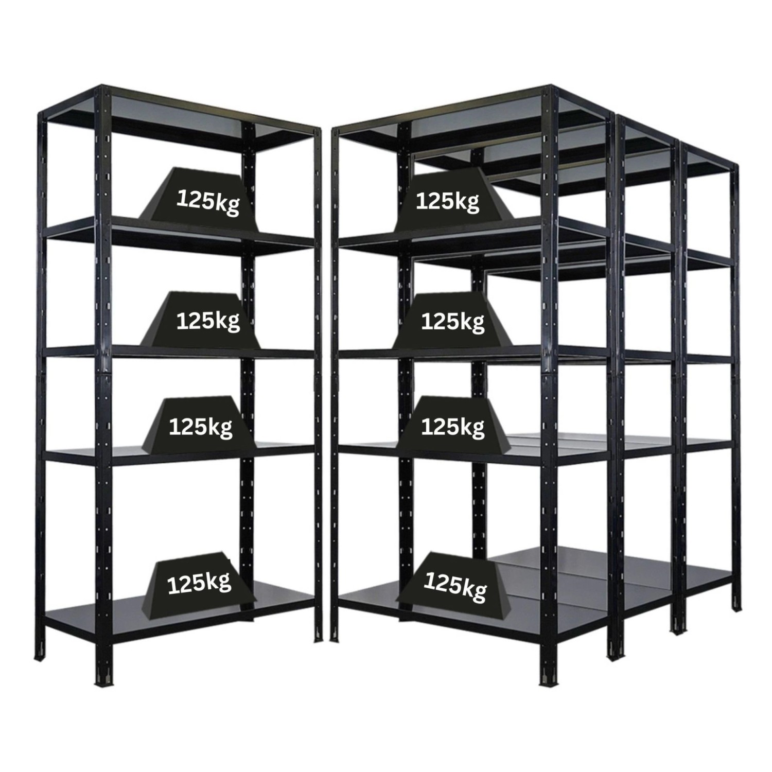 PROREGAL Mega Deal 4x Schwerlastregal Ares HxBxT 180x90x40cm Fachlast 125 k günstig online kaufen