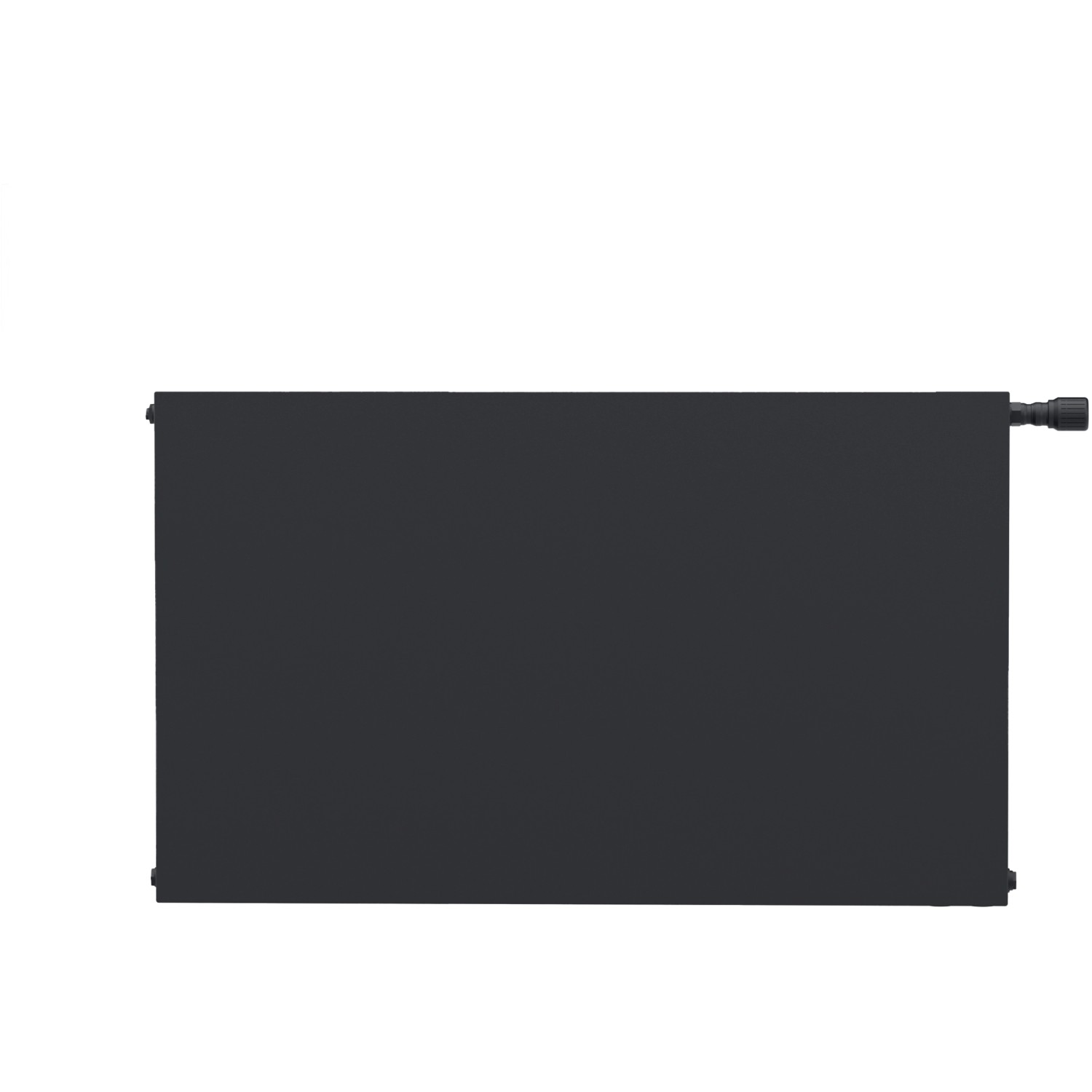 Sanicomfort Planheizkörper Typ 22 DK, 60x60 cm, in Schwarz Matt. Heizung für Neubau und Altbau.