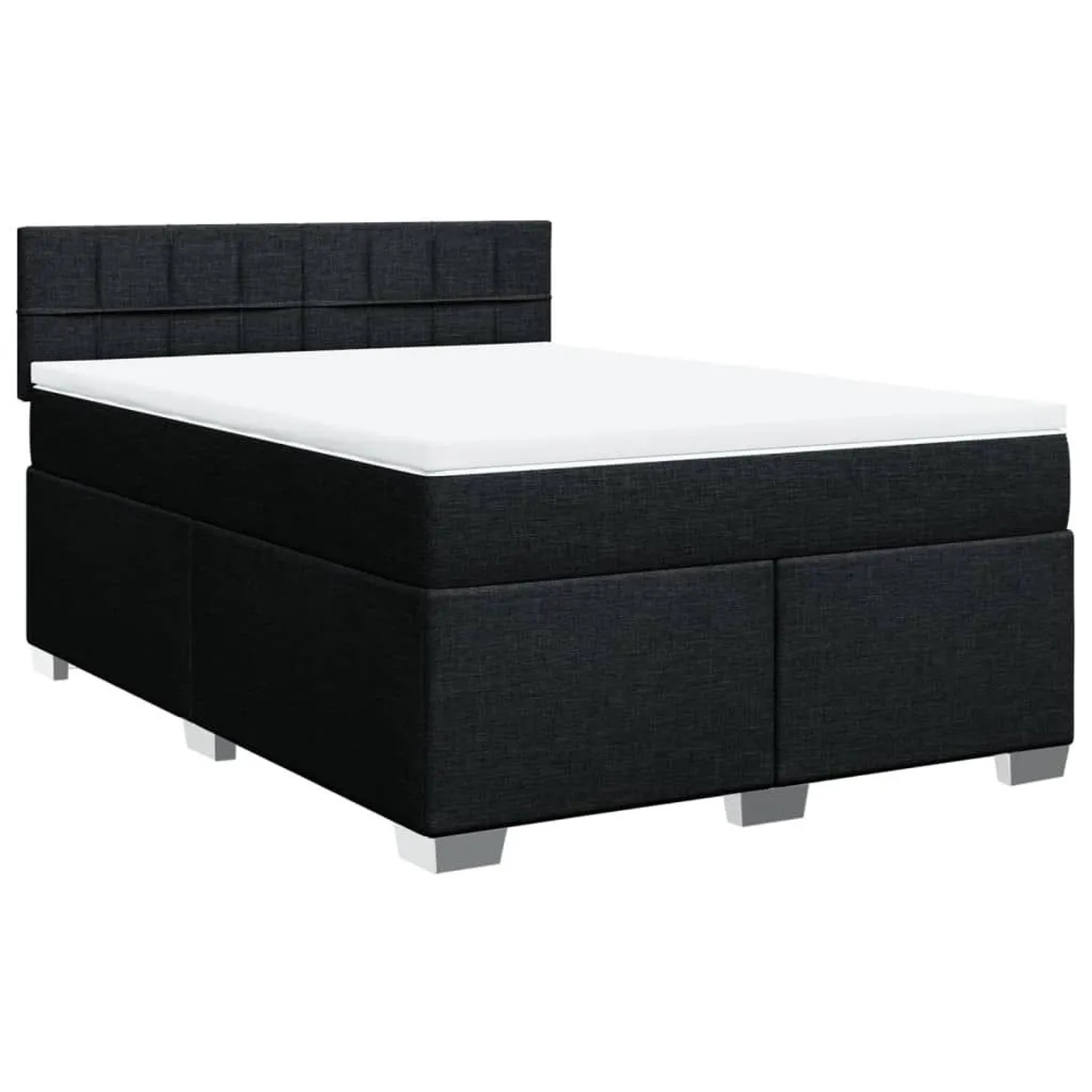vidaXL Boxspringbett mit Matratze Schwarz 140x200 cm Stoff 3288213 günstig online kaufen