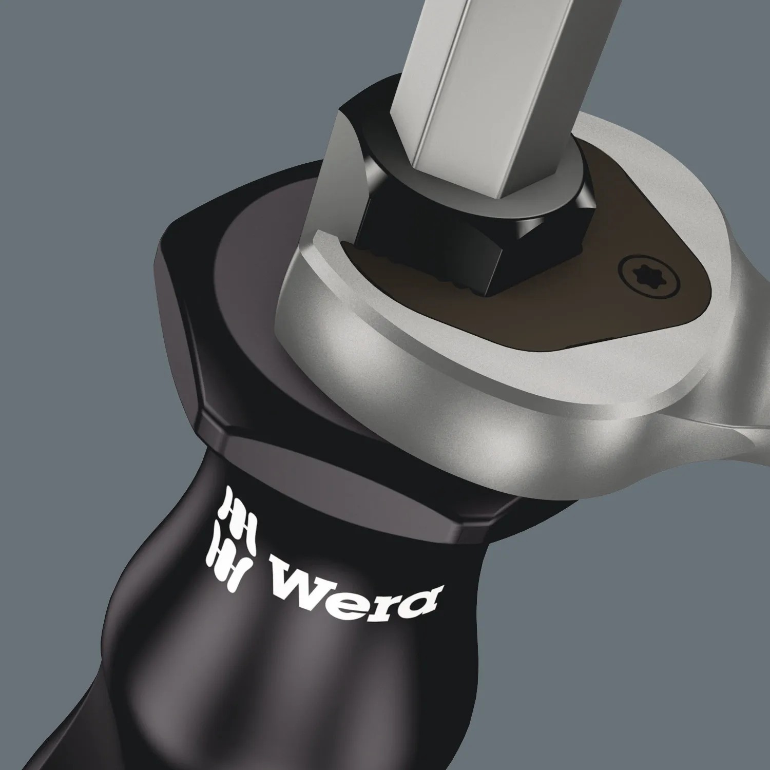 Detailaufnahme eines Wera Schraubendrehers aus dem 13-teiligen Set Kraftform Big Pack 900.
